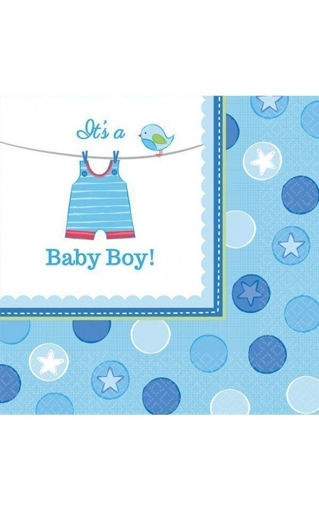 Picture of ITS A BOY BABY SHOWER WITH LOVE LUNCH NAPKINS 33X33CM -16PK